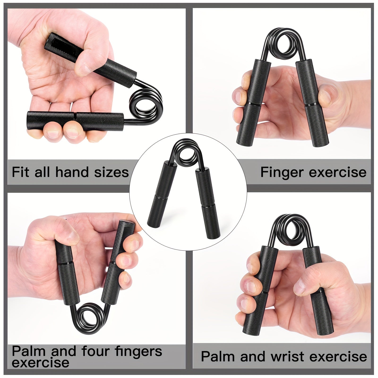 Metal Grip Strengthener Hand Trainer Finger Exercise Device