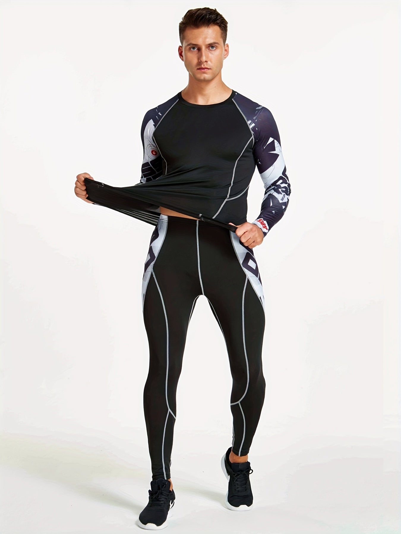 Men's Quick Drying Compression Fitness Suit for Running Training