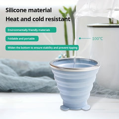 Portable Folding Silicone Water Bottle Travel Mouthwash Cup