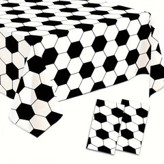 Football Themed Party Tablecloth Waterproof PE Plastic Disposable