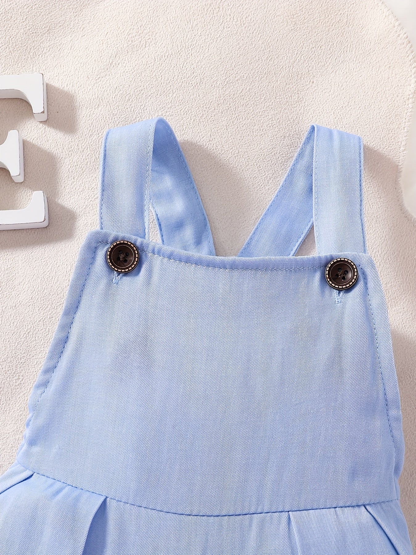 Baby Girls Bib Pants Solid Overall Jumpsuit