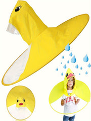 Kids Duck Raincoat Cloak PVC Poncho Gift