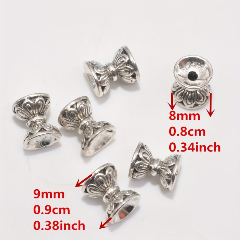 10pcs Antique Silver Lotus Bead Caps Spacer Beads for DIY Jewelry