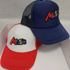 MUSIC Embroidery Couple Trucker Hat Baseball Cap