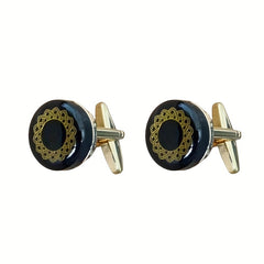 Copper Round Cufflinks For Men
