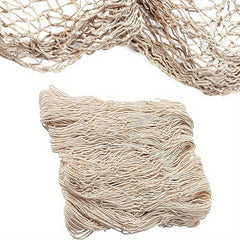 Natural Cotton Fish Net for Mermaid & Pirate Party, Beach Table Cover