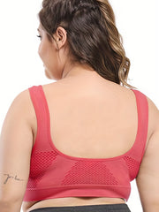2 Pack Plus Size Seamless Wireless Sports Bra Set