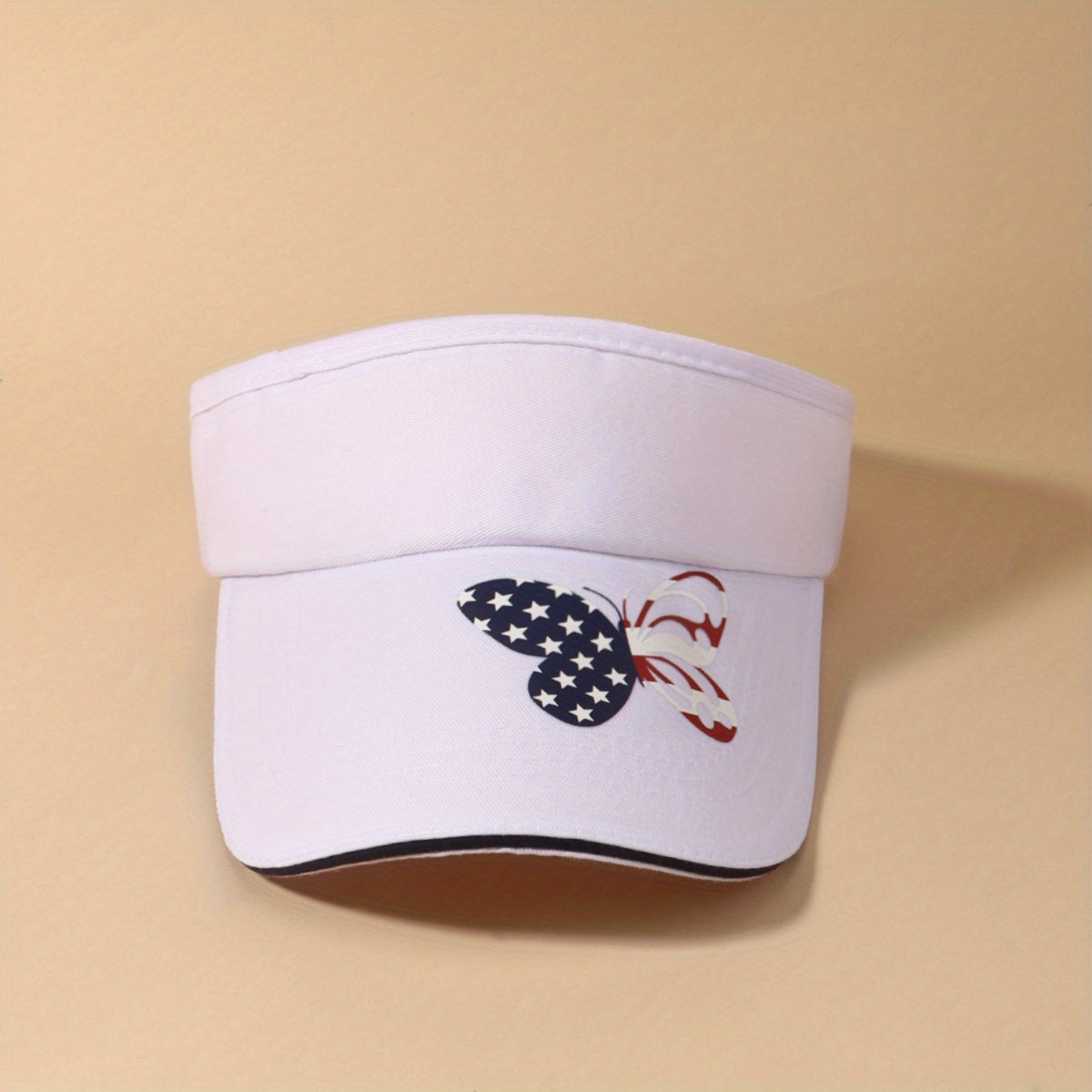 Butterfly Visor Hat Independence Patriotic Cap For Women