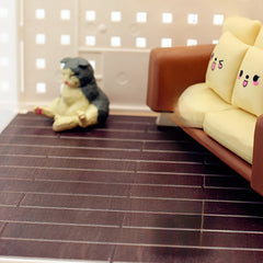 Mini Dollhouse Faux Wood Flooring Tiles
