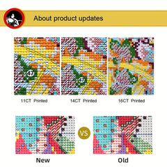 14CT Christmas Socks Cross Stitch Fabric DIY Material Bag