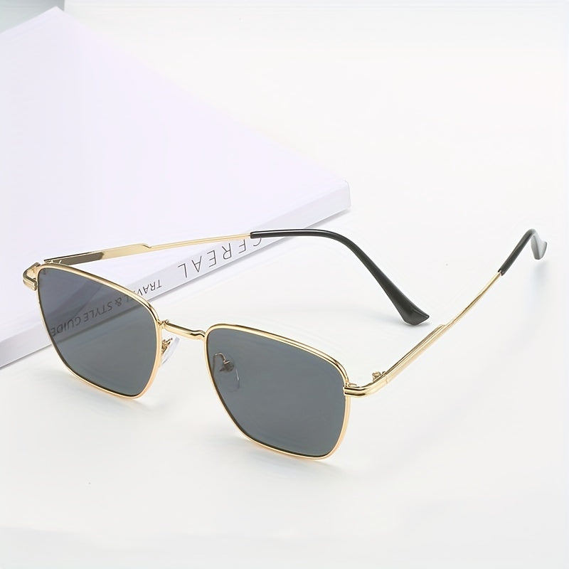 Retro Metal Square Men's Casual Sunglasses Driving Sunglasses