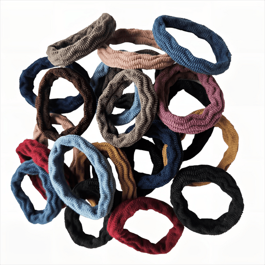 20pcs Colorful Wave Pattern Hair Ties for Girls and Women