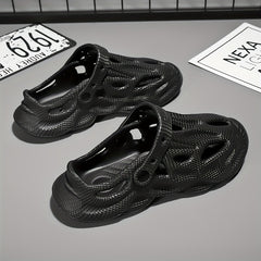 Men's Stylish Solid Clogs Breathable Lightweight Non slip Clogs