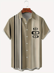 Geometric Print Men's Hawaiian Shirt for Summer Vacation