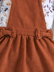 Toddler Baby Girls Long Sleeve T Shirt Top And Overall Dress