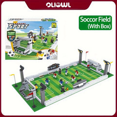 Soccer Field Building Block Set with Controllable Players