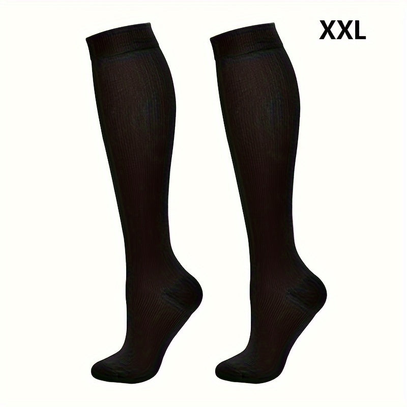 Anti Slip Compression Socks Over The Calf Adults Sports Football Nurses Running