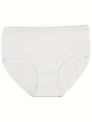 3 Pack Plus Size Panties Set Women's Solid Soft Underwear