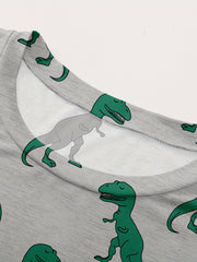 Dino Print Pajama Dress for Women