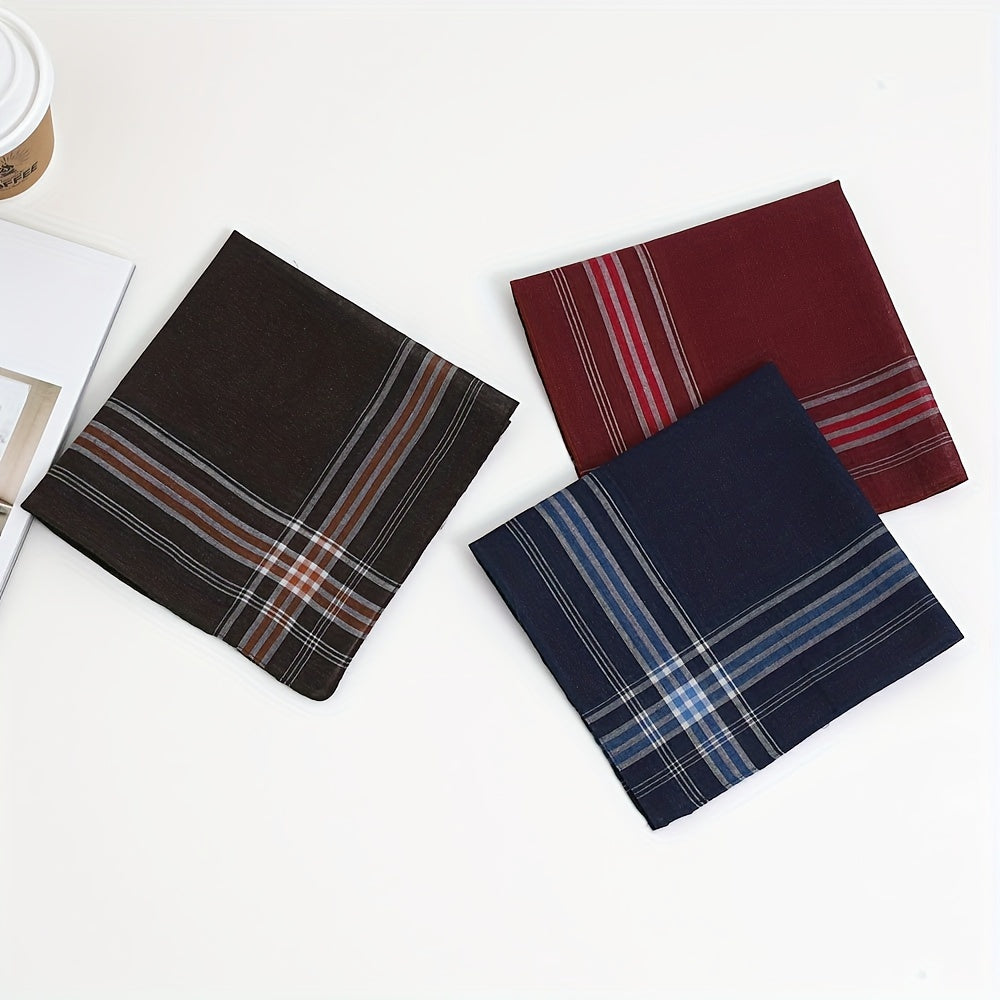 12 Pack Men's Sports Handkerchiefs Classic Plaid Polyester Lightweight