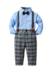 Boys Gentleman Outfit Shirt & Pants Set Kids Clothes