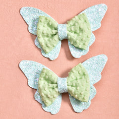 2pcs Butterfly Bowknot Hair Clip Hair Accessories