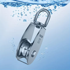 304 Stainless Steel Lifting Pulley Fixed Pulley Single/Double Wheel Hook Tool