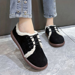 Women's Plush Lined Retro Low Top Snow Shoes
