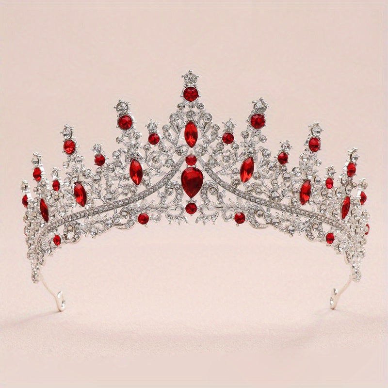 Baroque Style Crystal Crown Princess Headband Tiara Hair Accessories