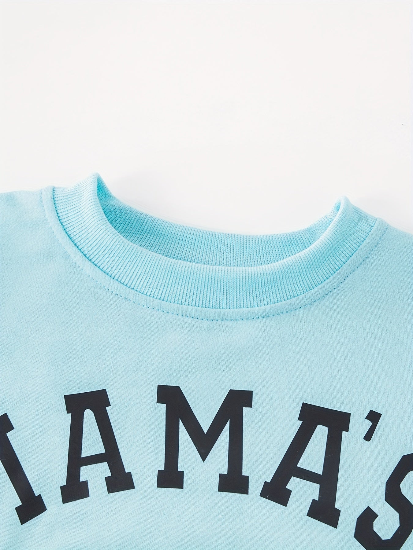 Girls 'Mama's Girl' Print Sweatshirt Top for Sports Casual Outfit