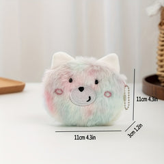 Kids Plush Bear Puppy Coin Purse For Girls Portable Storage Bag