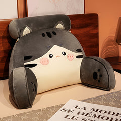 Cat Plush Cushion Sofa Waist Support Pillow Nap Doll Toy
