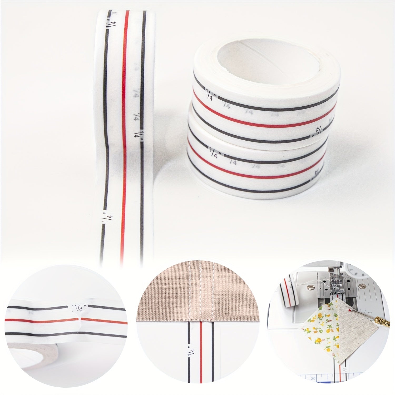 2pcs 1/4 Seam Diagonal Seam Tapes 9Yard Each Roll Sewing Basting Tape