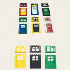 Particle Building Blocks Door Window Accessories Creative Puzzle 6 Sets Bags