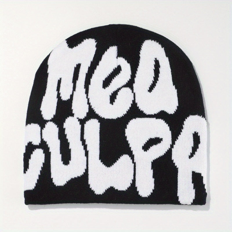 MEA CULPA Unisex Hip Hop Beanie Cap Y2K Street Knit Hat
