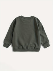 Boys Cotton Pullover Sweatshirt Long Sleeve Crew Neck Tops