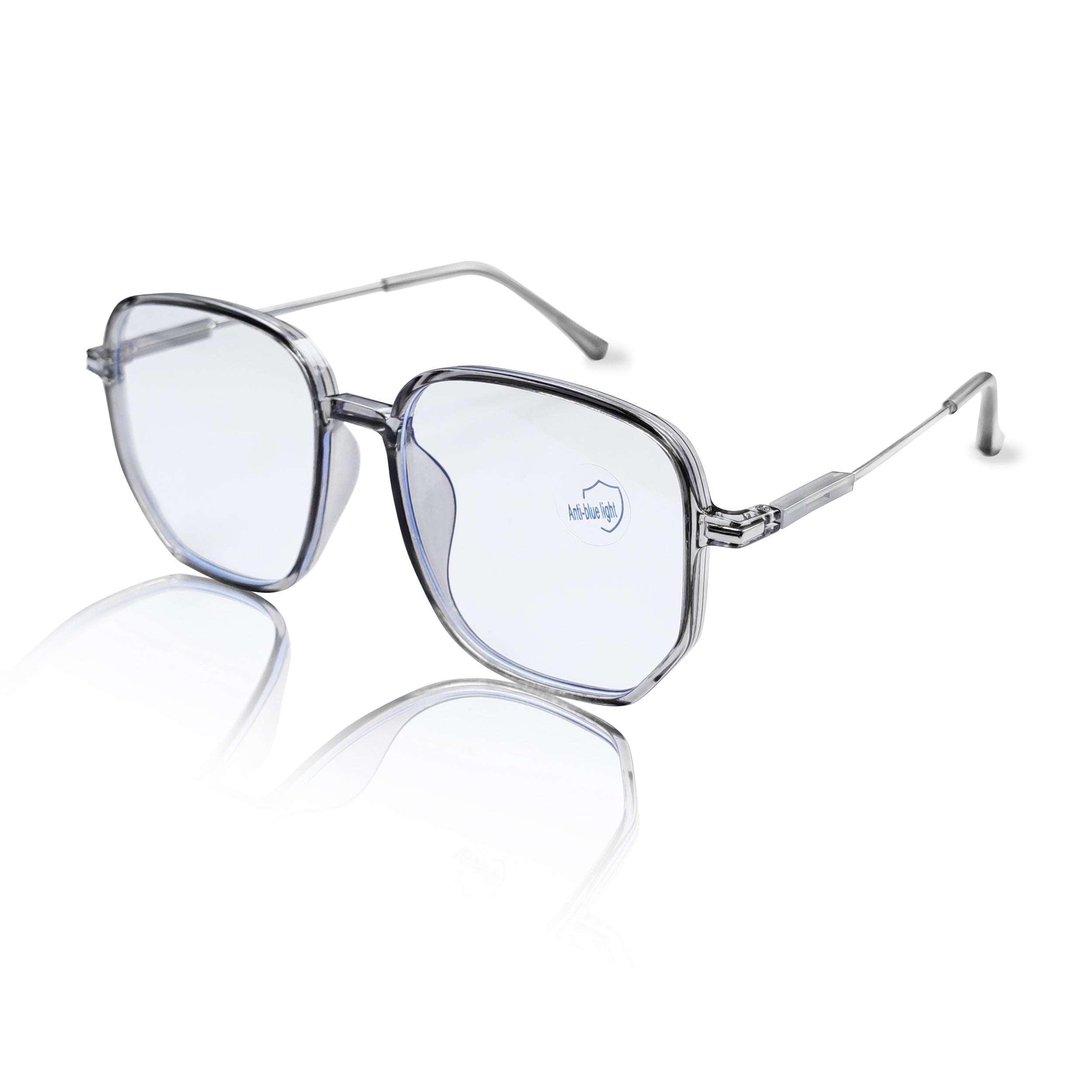 Square Anti Light Glasses Metal Frame