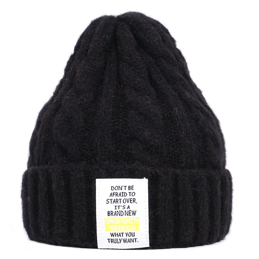 Cozy Woolen Twist Knit Hat