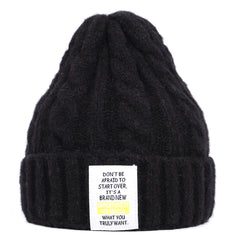 Cozy Woolen Twist Knit Hat