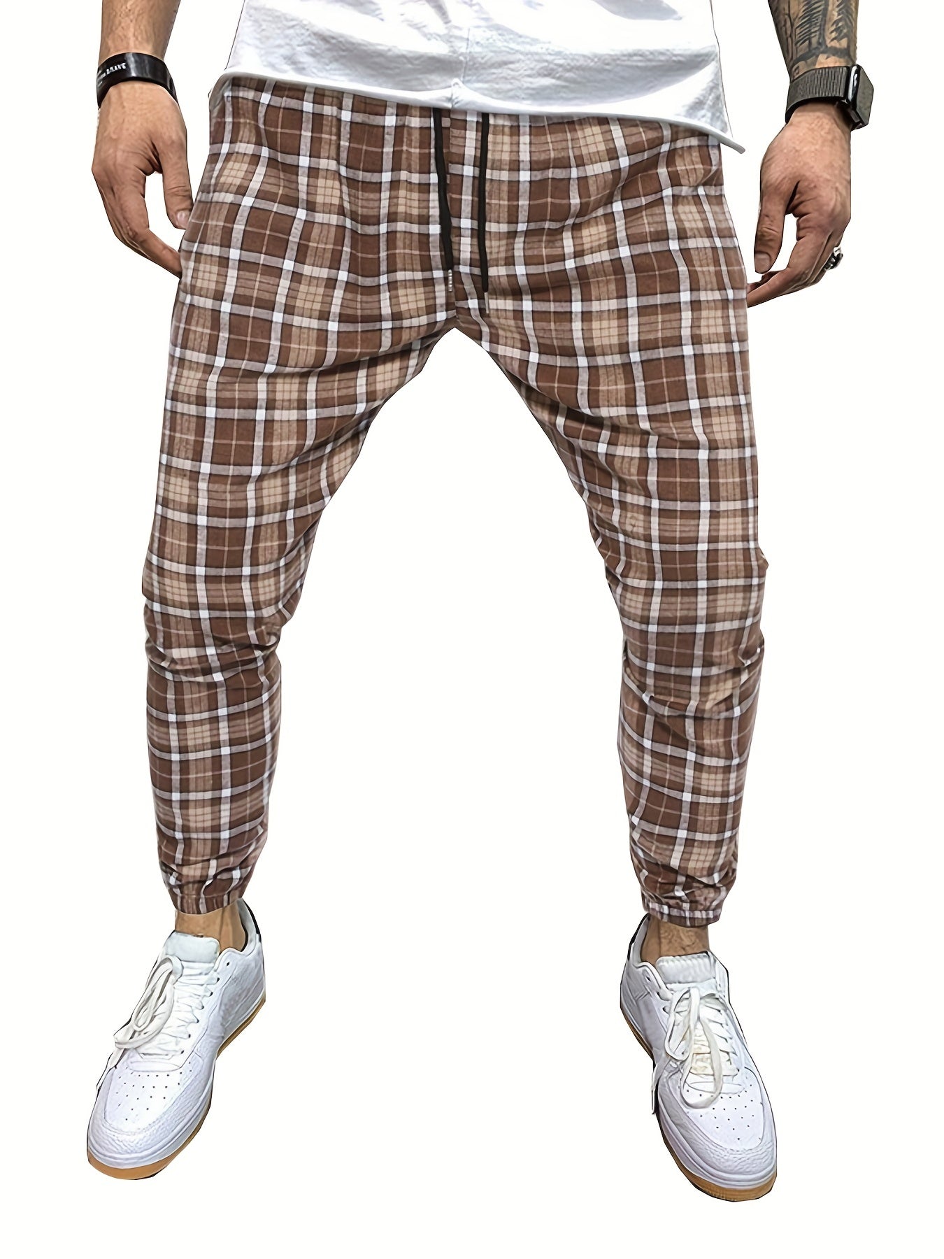 Men's Plaid Casual Slacks