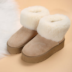 Women's Plush Lined Thermal Snow Boots - Non Slip Wear Resistance Shoes