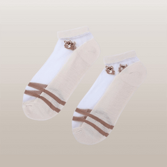 10 Pairs Girls Bear Cartoon Ankle Socks Thin Breathable Stockings