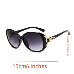 Oval Sunglasses Metal Charm Gradient Glasses UV400