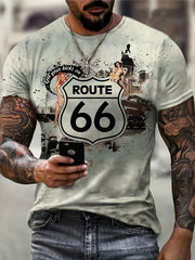Vintage Graphic Sports T-shirt for Men