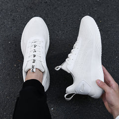 Men's Lace Up Mesh Sneakers Round Toe