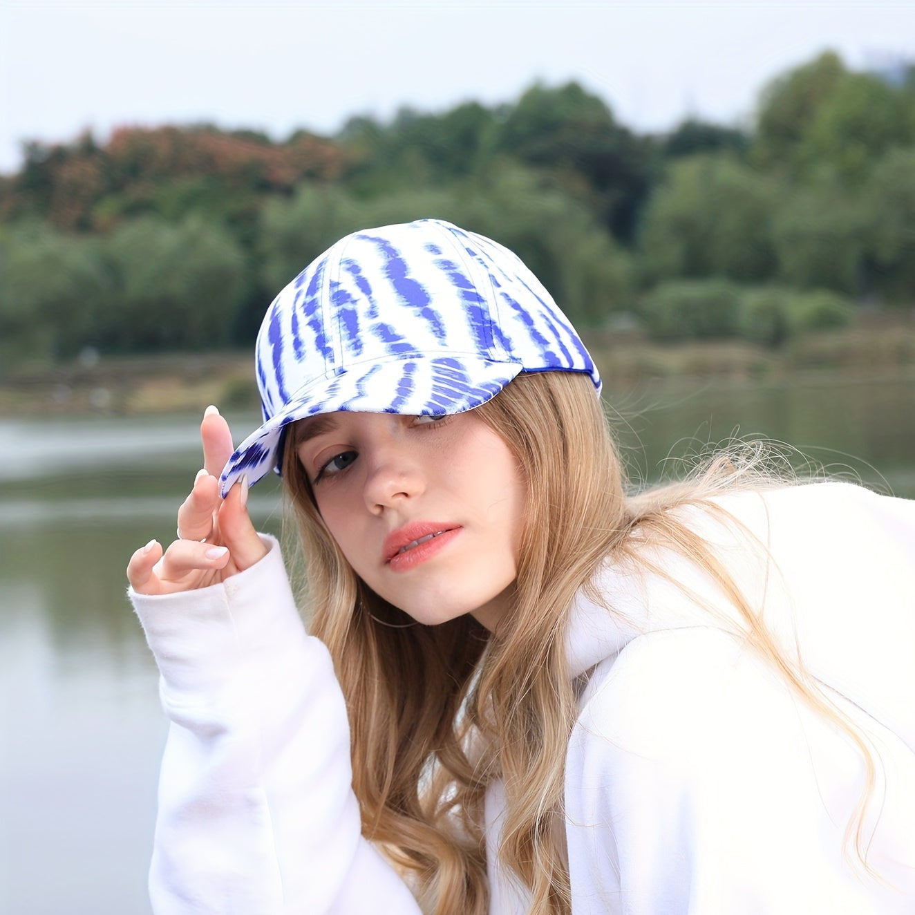 Tie Dye Print Baseball Cap Adjustable Dad Hat