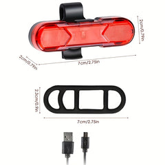USB Rechargeable Bike Rear Light LED Tail Light for Cycling Safety