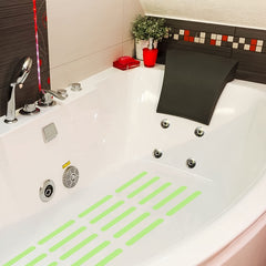 24pcs Luminous Bathroom Non-slip Stickers with Scraper Anti-slip Shower Tread