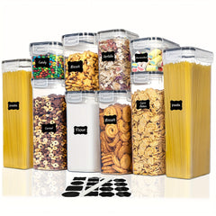 10pcs Pet Food Storage Containers Airtight BPA Dog Food Containers with Labels