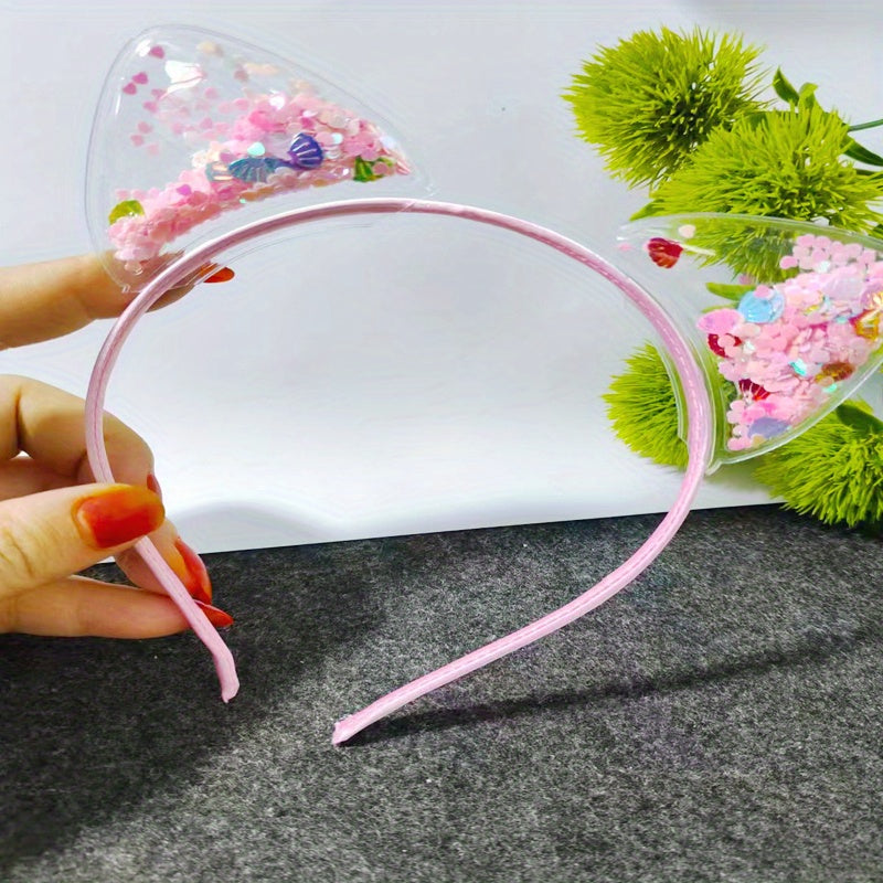 Girls Cat Ear Sequin Headband for Party Hair Accessories